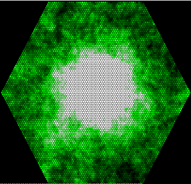 Ants model hexagon map